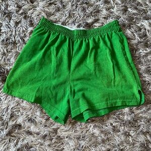 Women’s Small Soffe Green Terry Athletic Shorts